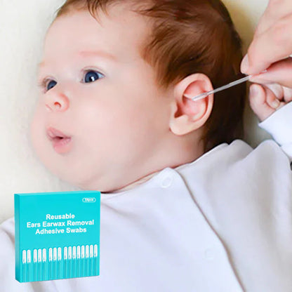 🥳2026 HOT SALE🥳💞50K+ SOLD! 🔥 Limit Time Offer!!! BUY 1 GET 1 FREE!!!🛒💨24 PCS Sticky Ear Wax Removal Kit, Reusable Adhesive Ear Cleaner with Dust Cover