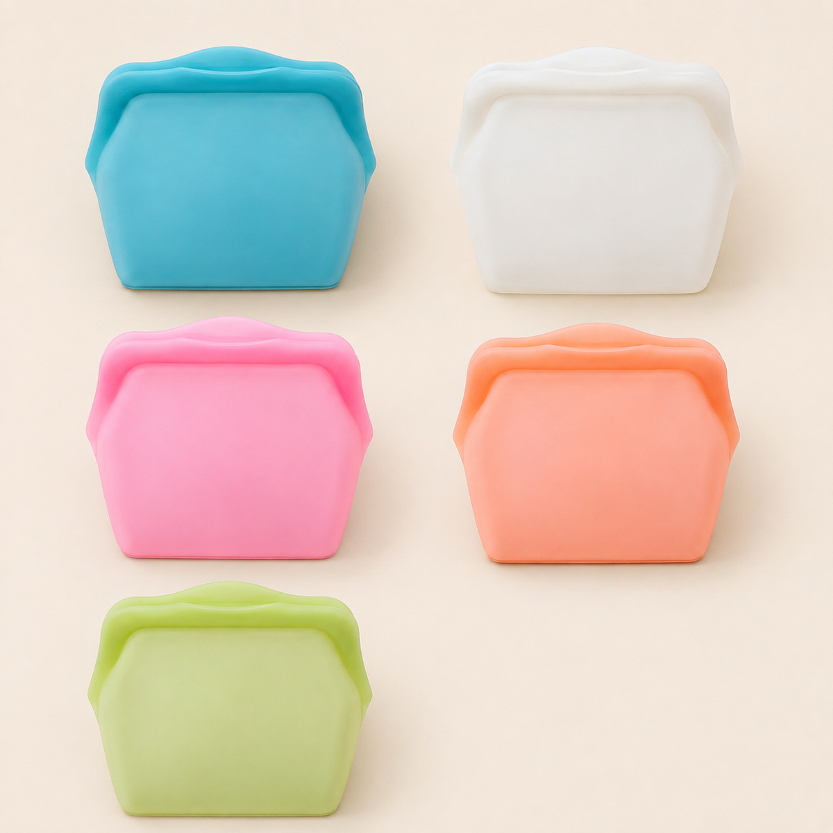 Stand-Up Food-Grade Silicone Storage Bag, 4-Cup