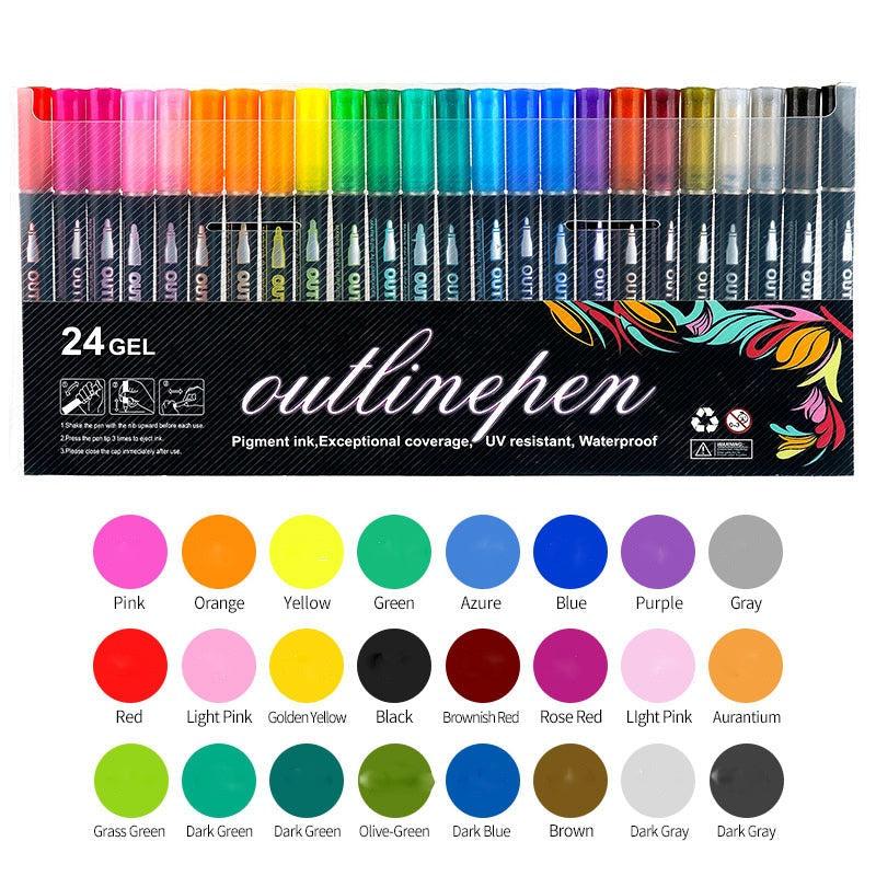 Outline Marker Pen Set