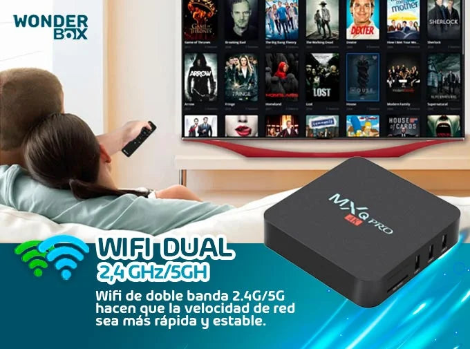 HD Smart TV Box - No need to recharge, direct connection to the Internet to watch all channels without restrictions