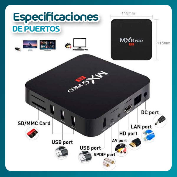 HD Smart TV Box - No need to recharge, direct connection to the Internet to watch all channels without restrictions