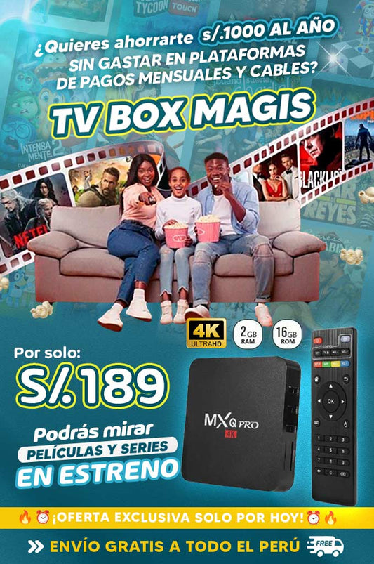 HD Smart TV Box - No need to recharge, direct connection to the Internet to watch all channels without restrictions