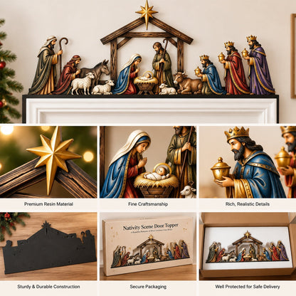 Christmas Nativity Scene Door Topper Decoration
