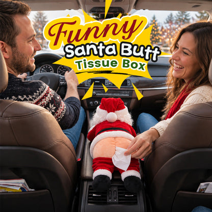 Santa tissue holder as a playful car accent
