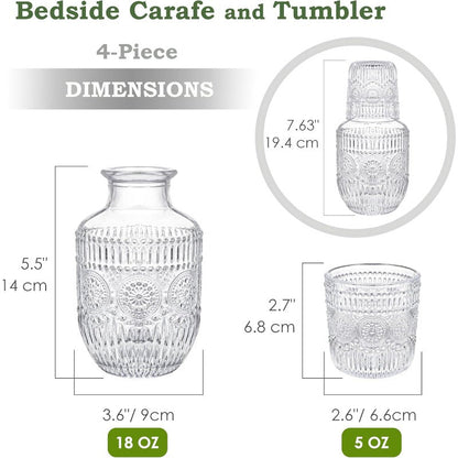 Vintage Embossed Carafe Set