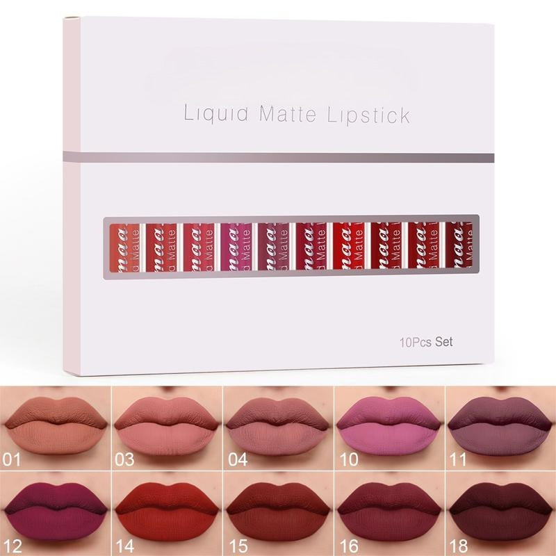 10-Color Matte Lip Set