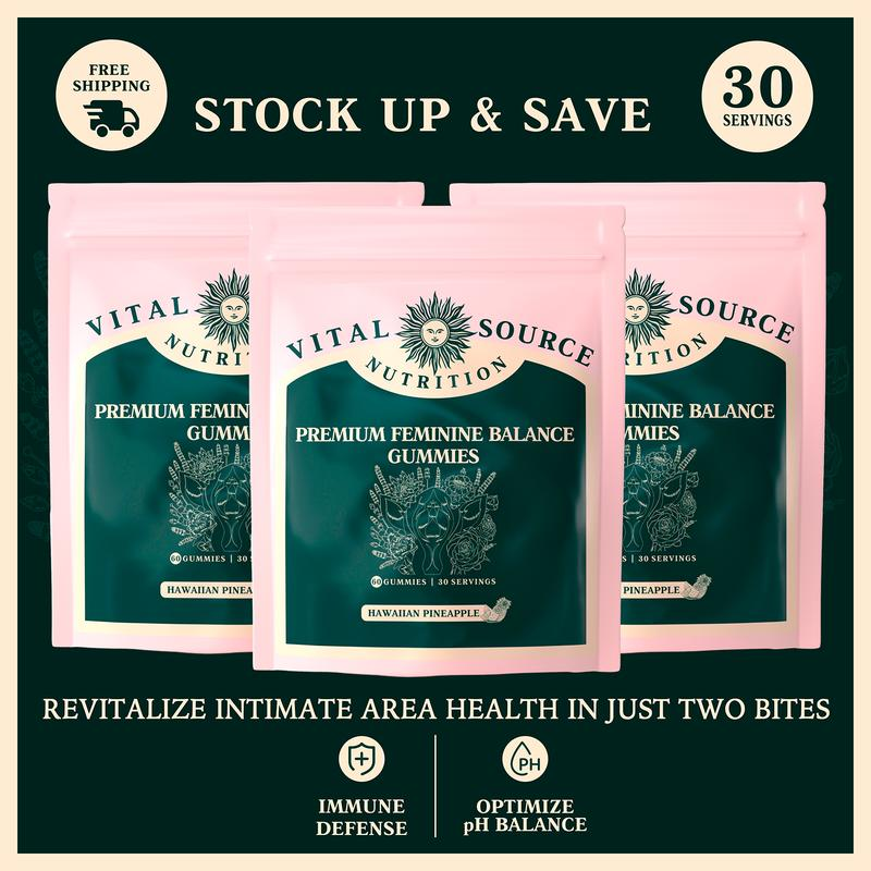Vital Source Feminine Balance Gummies – Hawaiian Pineapple
