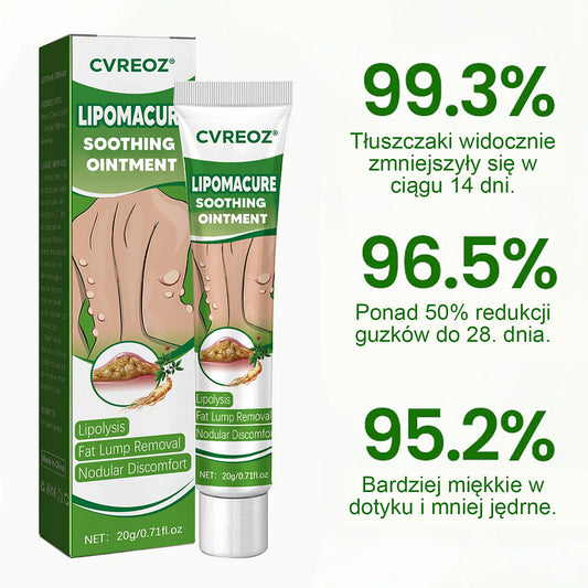 Cvreoz® Soothing Ointment behandelt Lipome problemlos und erzielt innerhalb von 2 Wochen eine deutliche Verbesserung