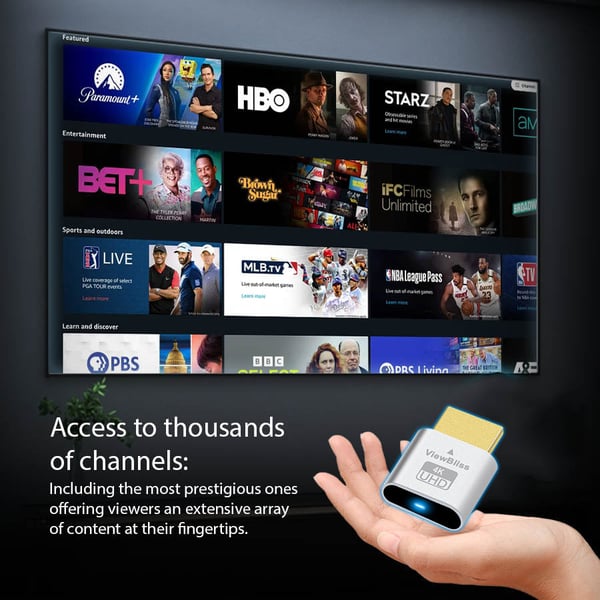 TK HackerTec ViewBliss™ TV-Streaming-Gerät – Einfacher, kostenloser Zugriff auf alle Kanäle und Spiele – Keine monatlichen Gebühren