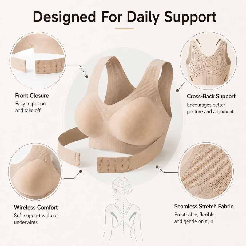 Front-Closure Posture Bra