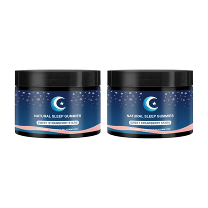 LullaBites Natural Sleep Gummies - 30 Servings -Sweet Strawberry Stars (Melatonin Free)