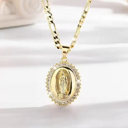 Elegant 14K Gold Virgin Necklace