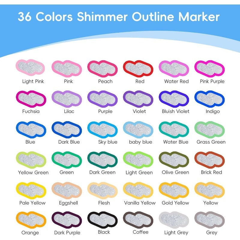 Outline Marker Pen Set