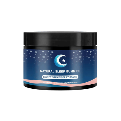 LullaBites Natural Sleep Gummies - 30 Servings -Sweet Strawberry Stars (Melatonin Free)