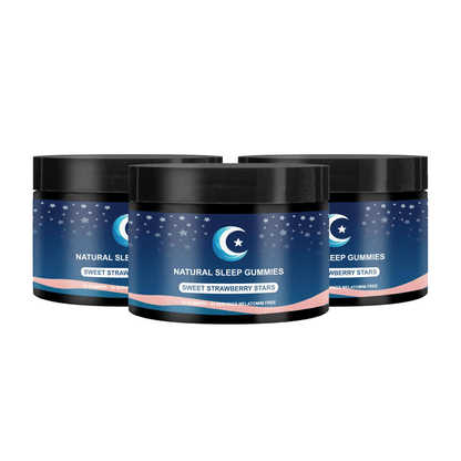 LullaBites Natural Sleep Gummies - 30 Servings -Sweet Strawberry Stars (Melatonin Free)