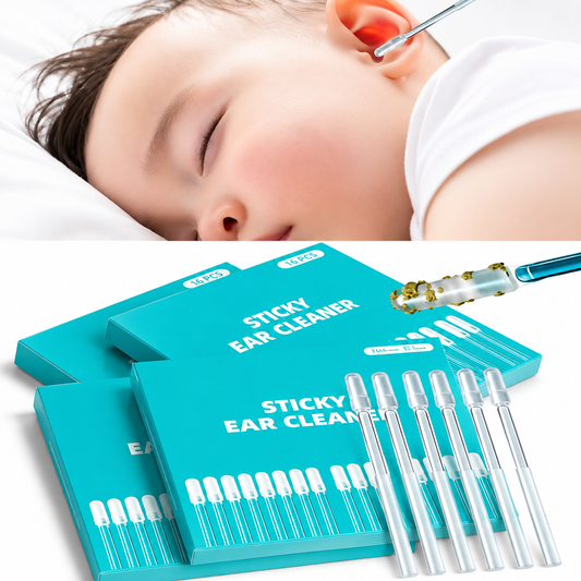 🥳2026 HOT SALE🥳💞50K+ SOLD! 🔥 Limit Time Offer!!! BUY 1 GET 1 FREE!!!🛒💨24 PCS Sticky Ear Wax Removal Kit, Reusable Adhesive Ear Cleaner with Dust Cover