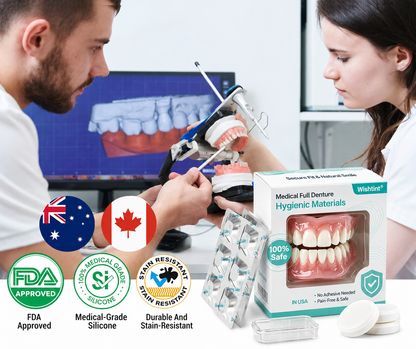 🦷Medical Full Denture with Strong Suction ✅ Made and Shipped from the（USA）
