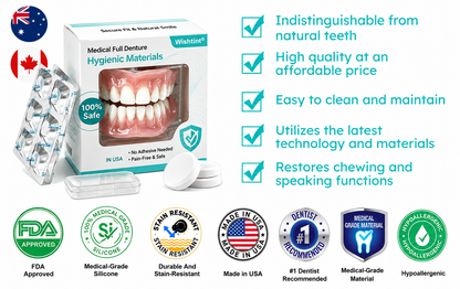 🦷Medical Full Denture with Strong Suction ✅ Made and Shipped from the（USA）