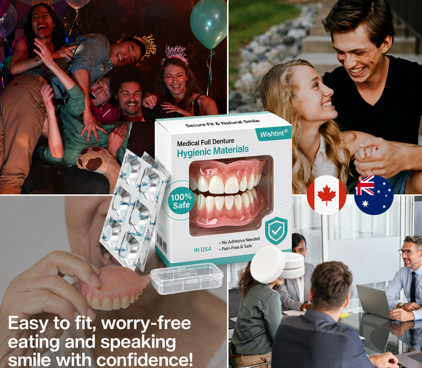 🦷Medical Full Denture with Strong Suction ✅ Made and Shipped from the（USA）