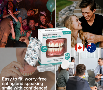 🦷Medical Full Denture with Strong Suction ✅ Made and Shipped from the（USA）