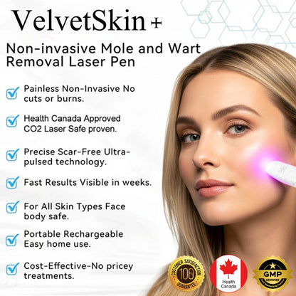 DedMuller®VelvetSkin+ Integrated laser eraser (powered by CO₂ laser technology - effectively removes moles, warts, skin labels, pigmentation spots and other skin defects)