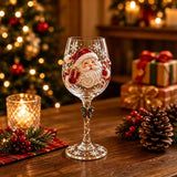Handcrafted 3D Christmas Wine Glass