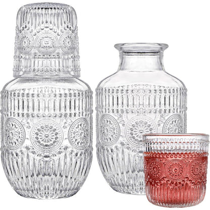 Vintage Embossed Carafe Set