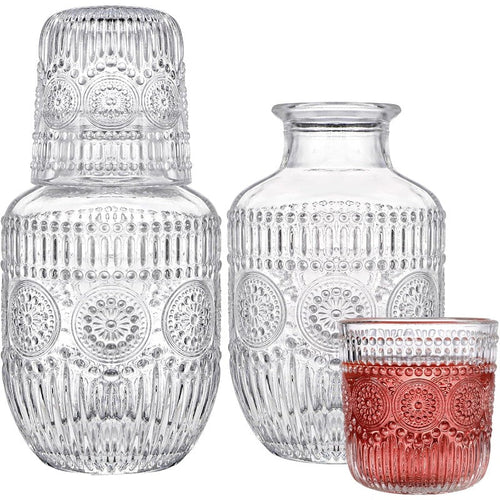 Vintage Embossed Carafe Set