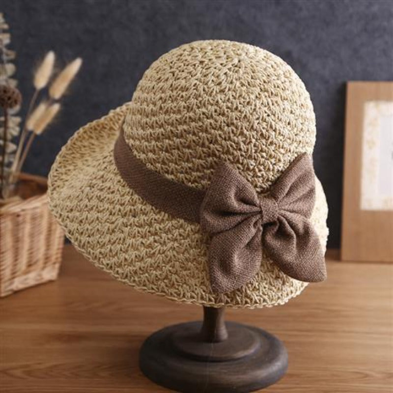 Elegant Bow Straw Hat