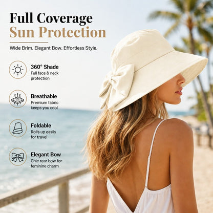 Elegant Bow Sun Hat