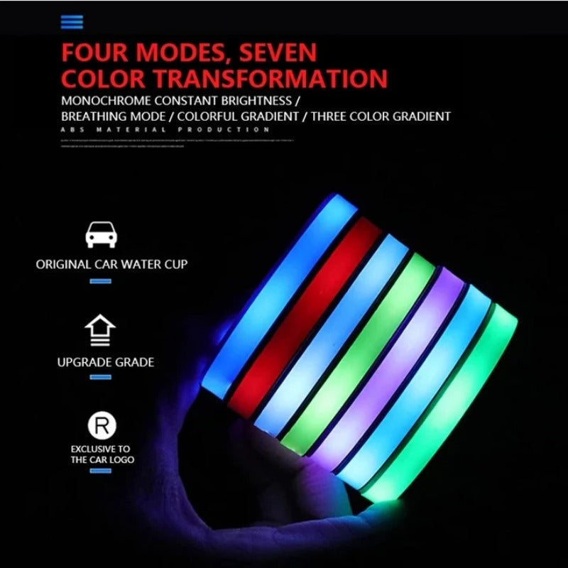 2PCS LED Car Coasters