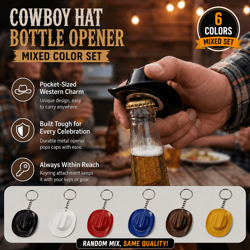 Cowboy Hat Keychain Opener