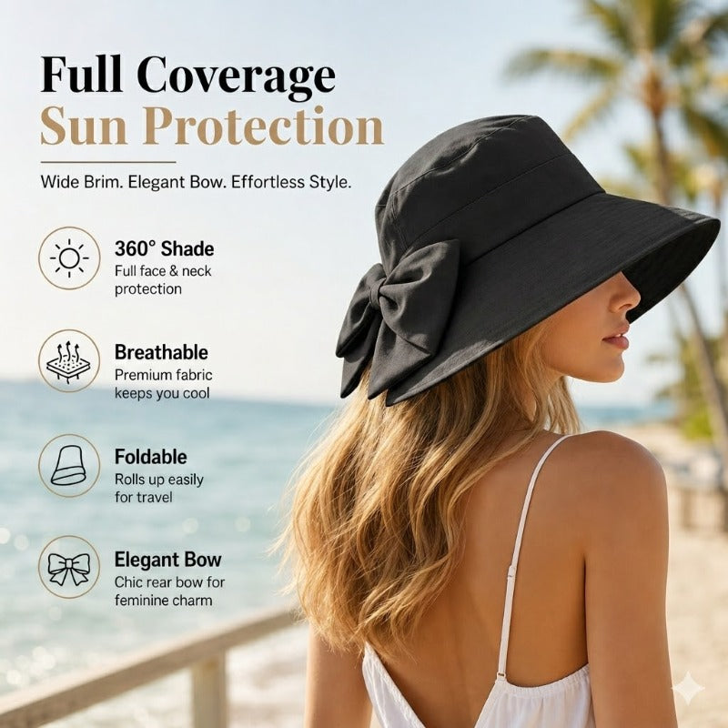 Elegant Bow Sun Hat
