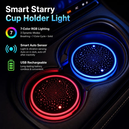 2PCS LED Car Coasters
