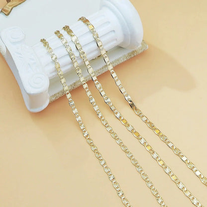 Elegant Flat Link Gold Chain