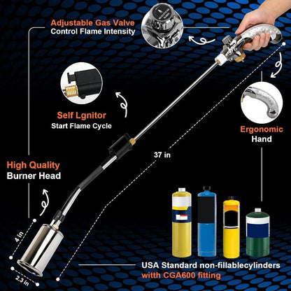 High Output Propane Weed Burner