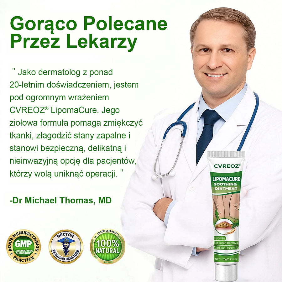 Cvreoz® Soothing Ointment behandelt Lipome problemlos und erzielt innerhalb von 2 Wochen eine deutliche Verbesserung