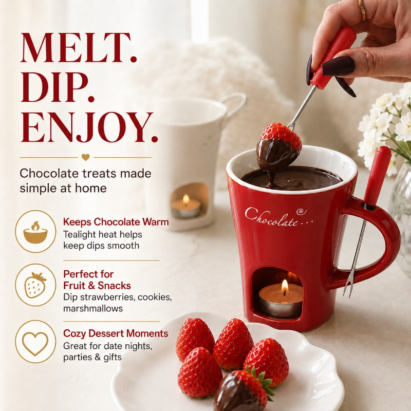 Ceramic Chocolate Fondue Mug