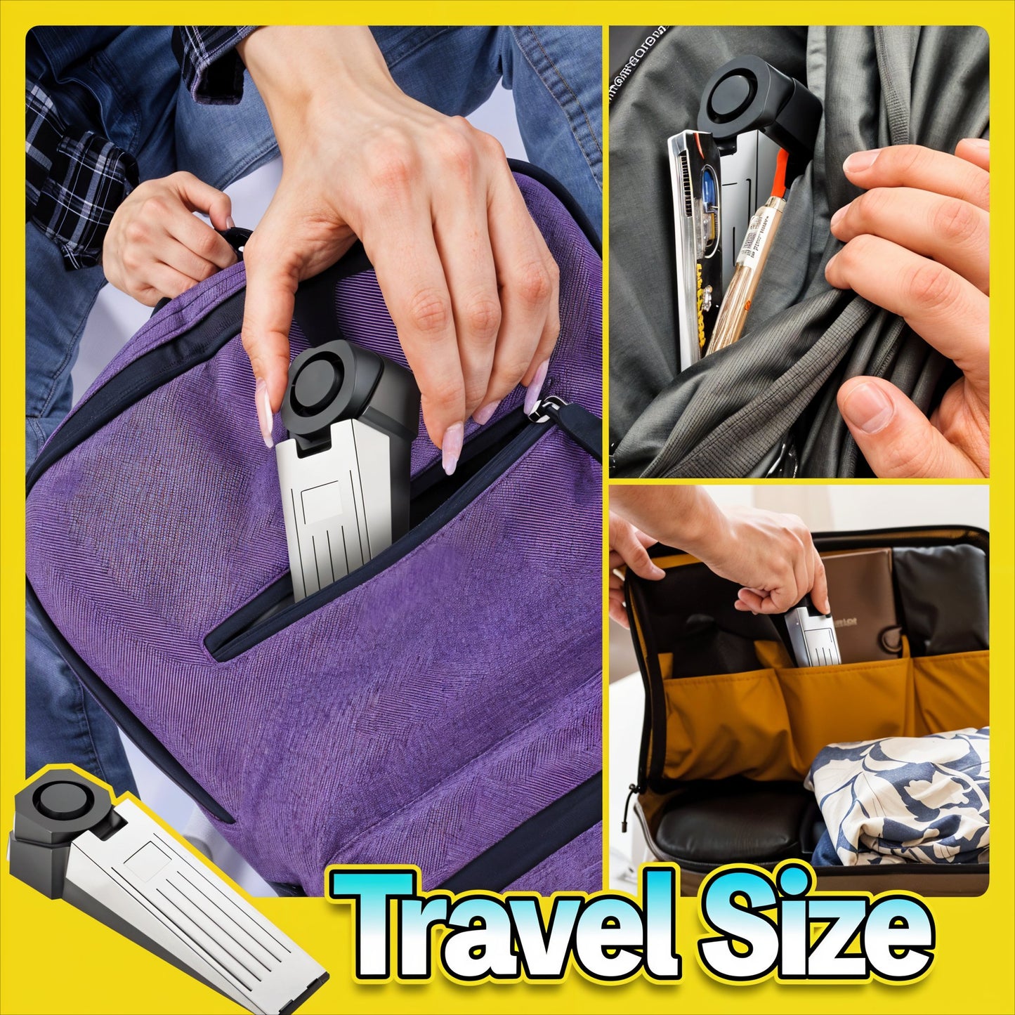 Travel-Safety Universal Door Stopper Alarm