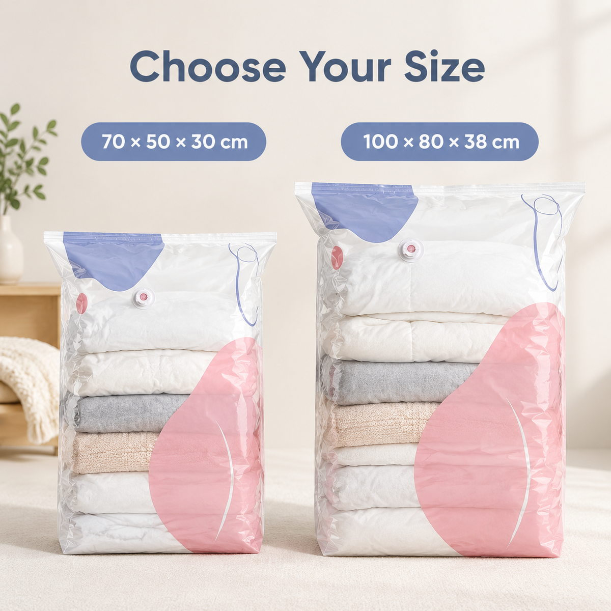 🔥 60% OFF 🔥Wishtint™ No-Pump Vacuum Storage Bags | 🏠 Save More Home Space | ✅ Official Heavy-Duty Edition