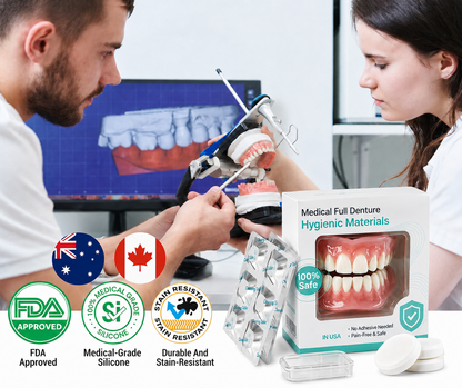 🦷Medical Full Denture with Strong Suction ✅ Made and Shipped from the（USA）
